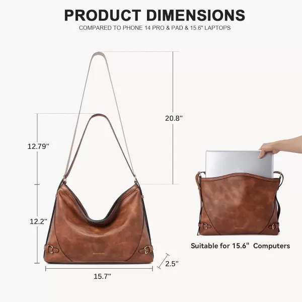 BOSTANTEN Hobo Bags for Women Large Vegan Leather Crossbody Shoulder Purses and Handbags
