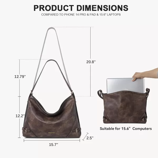 BOSTANTEN Hobo Bags for Women Large Vegan Leather Crossbody Shoulder Purses and Handbags