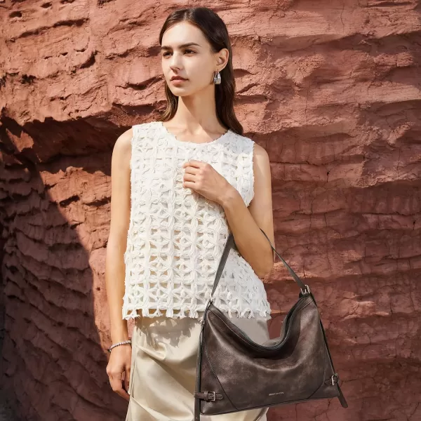 BOSTANTEN Hobo Bags for Women Large Vegan Leather Crossbody Shoulder Purses and Handbags