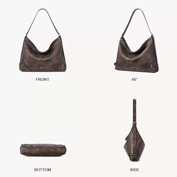 BOSTANTEN Hobo Bags for Women Large Vegan Leather Crossbody Shoulder Purses and Handbags