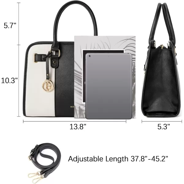 BOSTANTEN Leather Handbags for Women Designer Satchel Purses Top Handle Tote Work Shoulder Bags