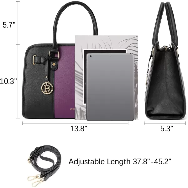 BOSTANTEN Leather Handbags for Women Designer Satchel Purses Top Handle Tote Work Shoulder Bags