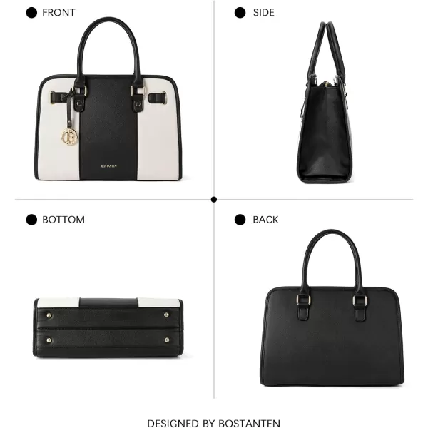 BOSTANTEN Leather Handbags for Women Designer Satchel Purses Top Handle Tote Work Shoulder Bags