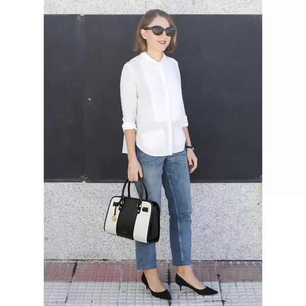 BOSTANTEN Leather Handbags for Women Designer Satchel Purses Top Handle Tote Work Shoulder Bags