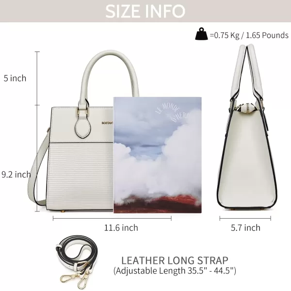 BOSTANTEN Leather Handbags for Women Designer Satchel Purses Top Handle Tote Work Shoulder Bags