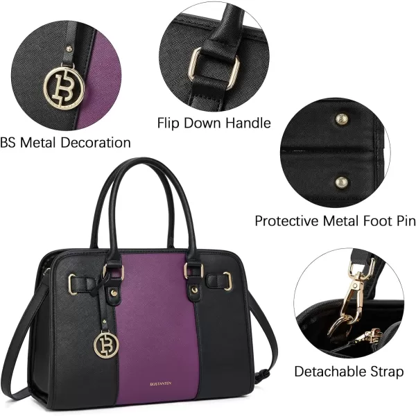 BOSTANTEN Leather Handbags for Women Designer Satchel Purses Top Handle Tote Work Shoulder Bags