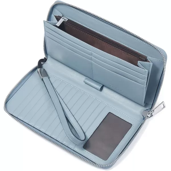 BOSTANTEN Leather Wallets for Women RFID Blocking Zip Around Credit Card Holder Phone Wristlet Clutch