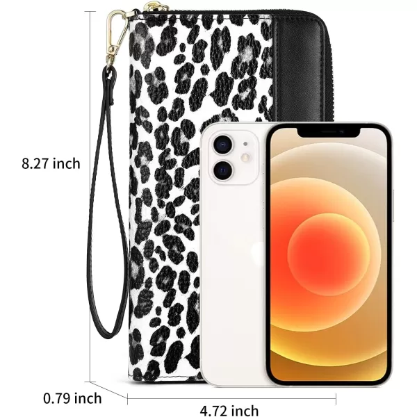 BOSTANTEN Leather Wallets for Women RFID Blocking Zip Around Credit Card Holder Phone Wristlet Clutch