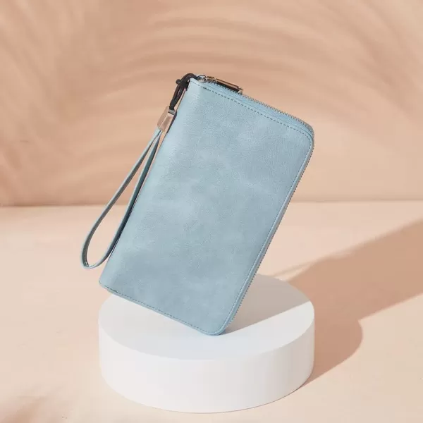 BOSTANTEN Leather Wallets for Women RFID Blocking Zip Around Credit Card Holder Phone Wristlet Clutch