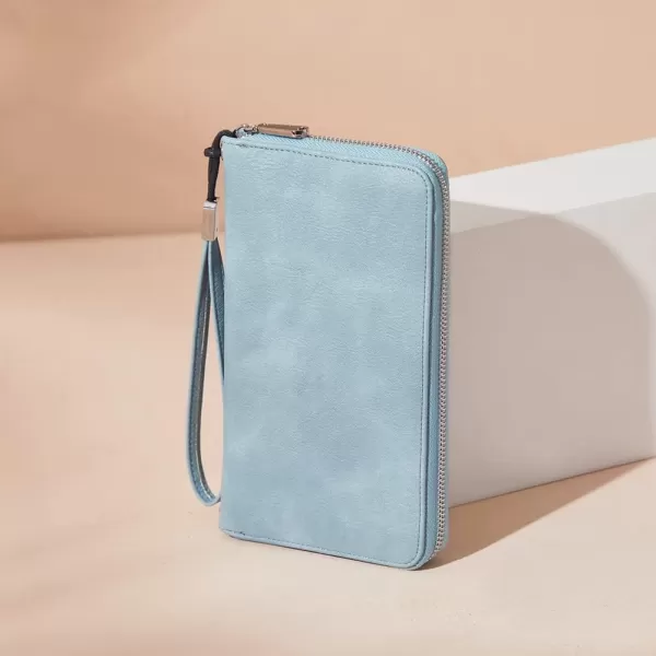 BOSTANTEN Leather Wallets for Women RFID Blocking Zip Around Credit Card Holder Phone Wristlet Clutch