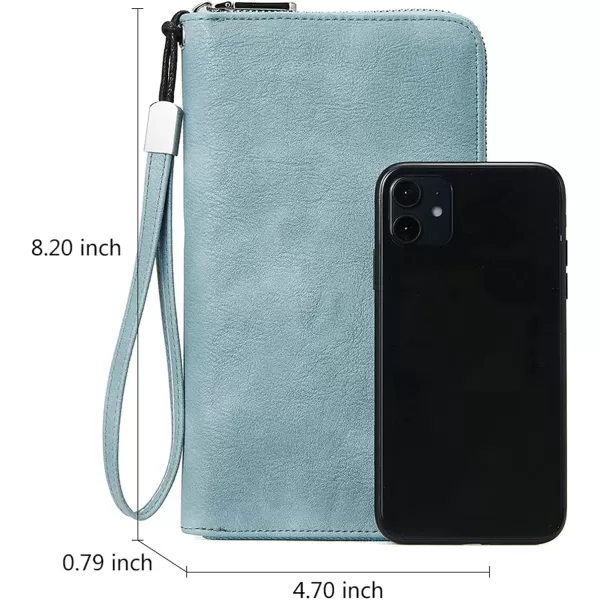 BOSTANTEN Leather Wallets for Women RFID Blocking Zip Around Credit Card Holder Phone Wristlet Clutch