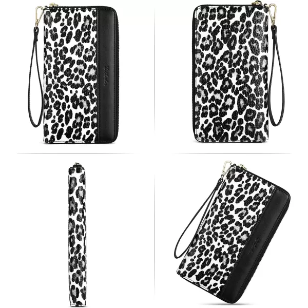 BOSTANTEN Leather Wallets for Women RFID Blocking Zip Around Credit Card Holder Phone Wristlet Clutch