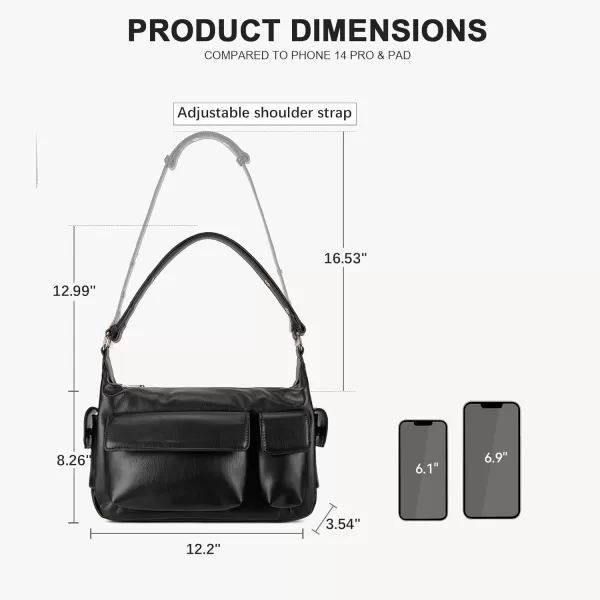 BOSTANTEN Shoulder Bag for Women Trendy Vegan Leather Hobo Purses with Multiple Pockets