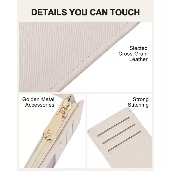 BOSTANTEN Slim Wallet Women RFID Blocking Card Holder Leather Bifold Wallet with Zipper Pocket Brown