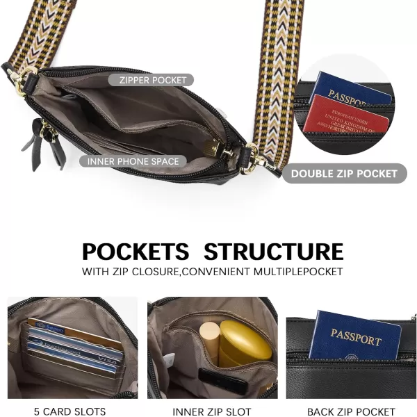 BOSTANTEN Small Crossbody Phone Purses for Women Crossbody Bags Trendy Leather Shoulder Handbag with Card Slots