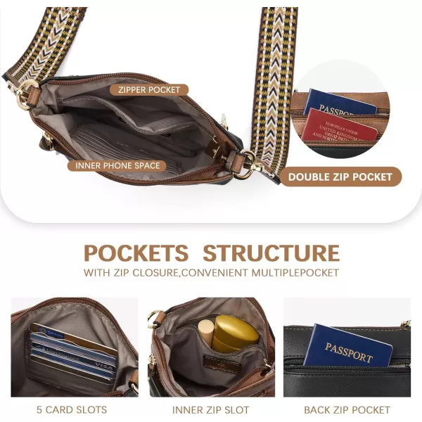 BOSTANTEN Small Crossbody Phone Purses for Women Crossbody Bags Trendy Leather Shoulder Handbag with Card Slots