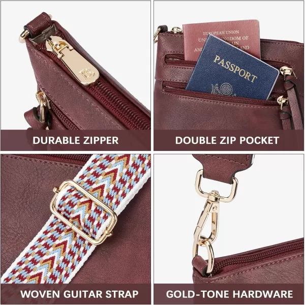 BOSTANTEN Small Crossbody Phone Purses for Women Crossbody Bags Trendy Leather Shoulder Handbag with Card Slots