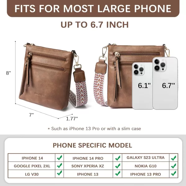 BOSTANTEN Small Crossbody Phone Purses for Women Crossbody Bags Trendy Leather Shoulder Handbag with Card Slots