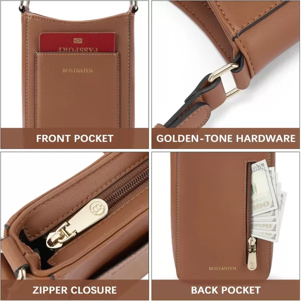 BOSTANTEN Small Crossbody Purses for Women Trendy Cell Phone Bag Leather Handbags with Adjustable Strap