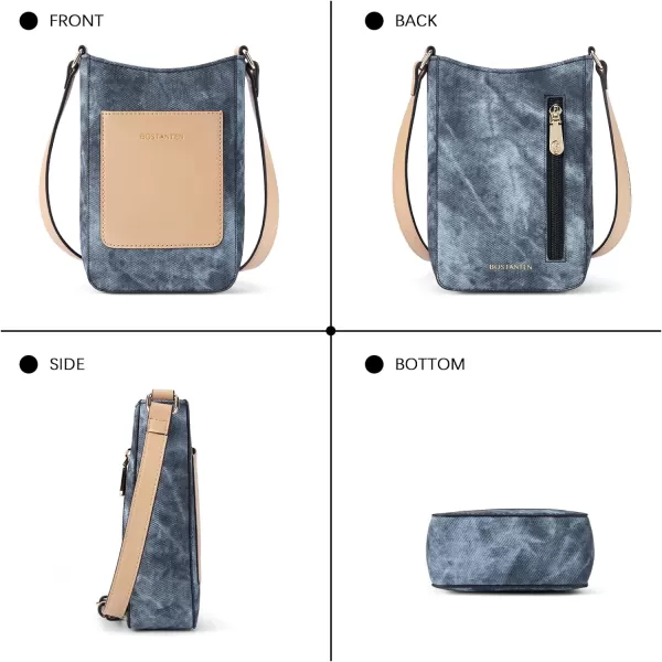 BOSTANTEN Small Crossbody Purses for Women Trendy Cell Phone Bag Leather Handbags with Adjustable Strap