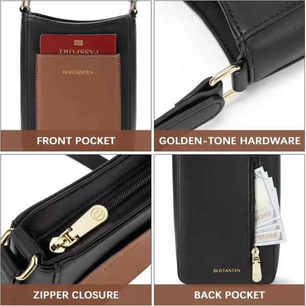 BOSTANTEN Small Crossbody Purses for Women Trendy Cell Phone Bag Leather Handbags with Adjustable Strap