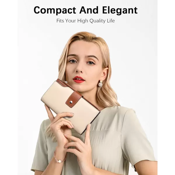 BOSTANTEN Womens Leather Wallets RFID Blocking Large Capacity Trifold Card Holder Ladies Phone Clutch