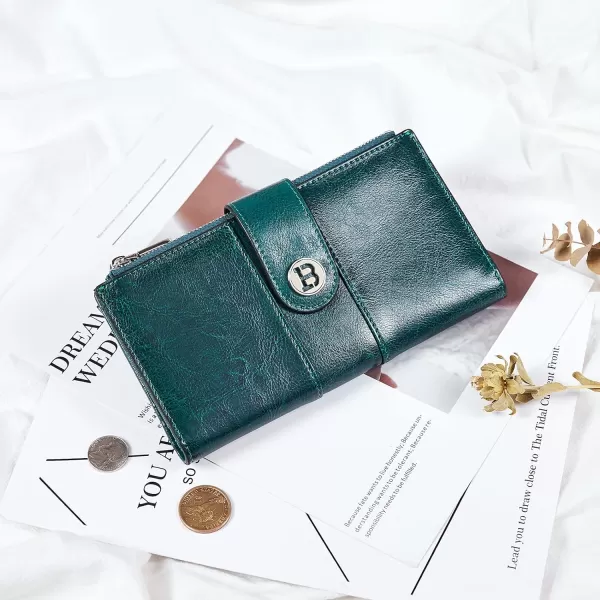 BOSTANTEN Womens Leather Wallets RFID Blocking Large Capacity Trifold Card Holder Ladies Phone Clutch