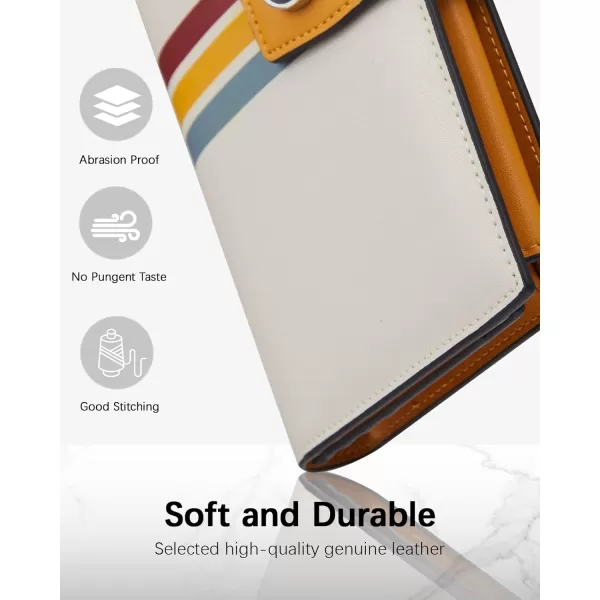 BOSTANTEN Womens Leather Wallets RFID Blocking Large Capacity Trifold Card Holder Ladies Phone Clutch
