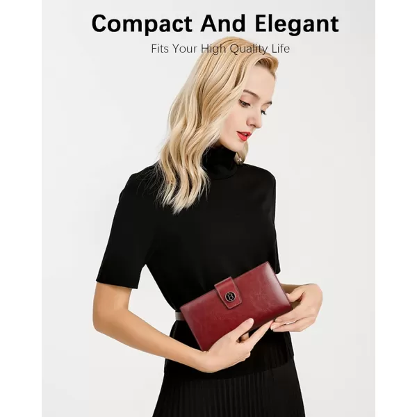 BOSTANTEN Womens Leather Wallets RFID Blocking Large Capacity Trifold Card Holder Ladies Phone Clutch