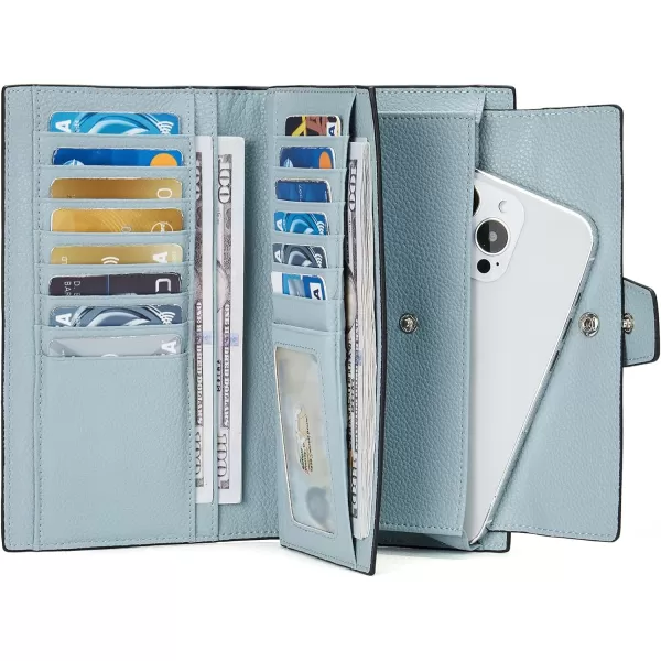 BOSTANTEN Womens Leather Wallets RFID Blocking Large Capacity Trifold Card Holder Ladies Phone Clutch