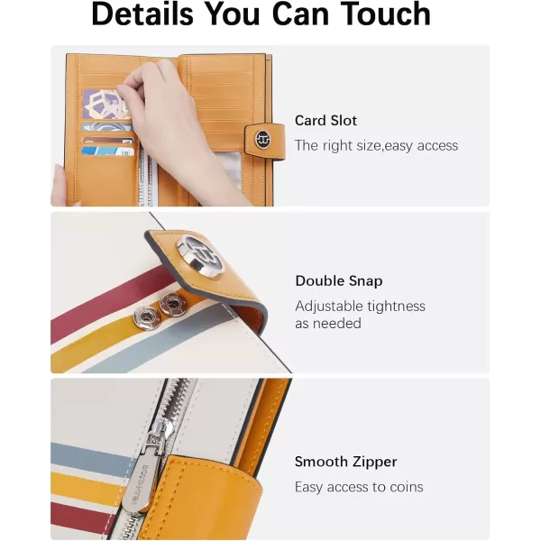 BOSTANTEN Womens Leather Wallets RFID Blocking Large Capacity Trifold Card Holder Ladies Phone Clutch
