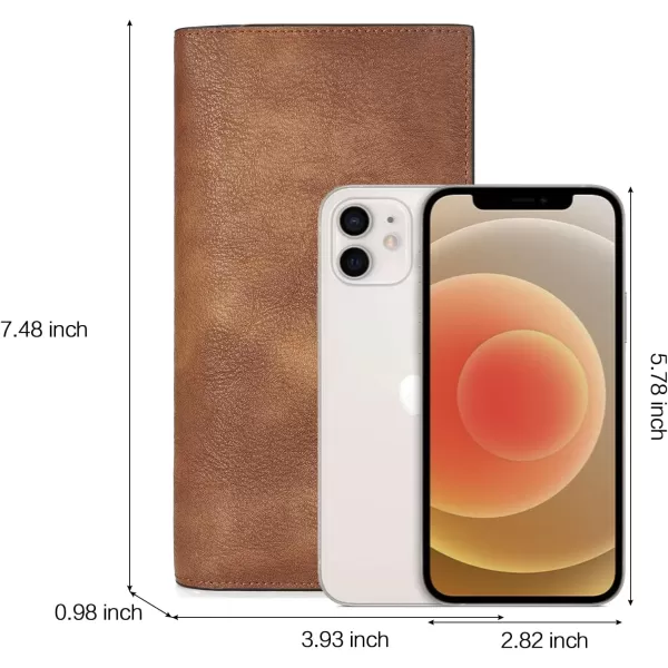 BOSTANTEN Womens Leather Wallets RFID Blocking Large Capacity Trifold Card Holder Ladies Phone Clutch