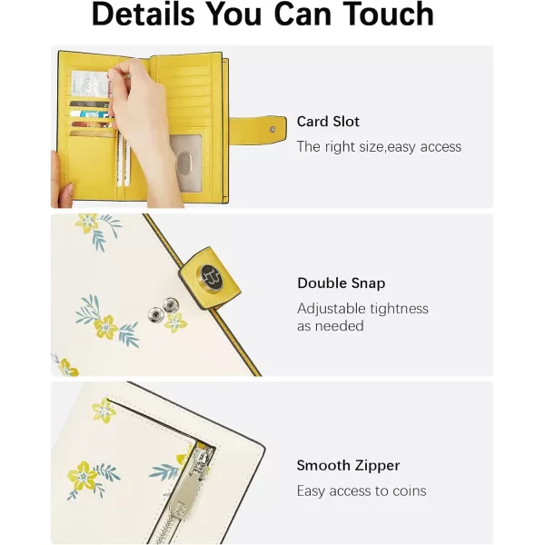 BOSTANTEN Womens Leather Wallets RFID Blocking Large Capacity Trifold Card Holder Ladies Phone Clutch