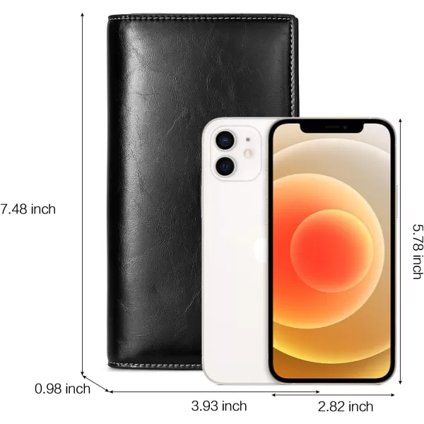 BOSTANTEN Womens Leather Wallets RFID Blocking Large Capacity Trifold Card Holder Ladies Phone Clutch