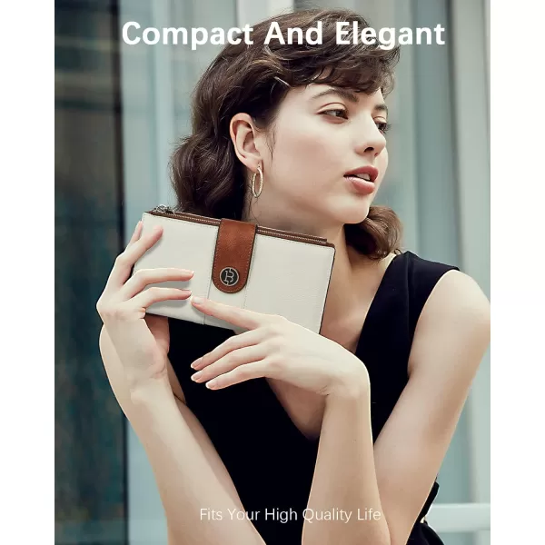 BOSTANTEN Womens Leather Wallets RFID Blocking Large Capacity Trifold Card Holder Ladies Phone Clutch