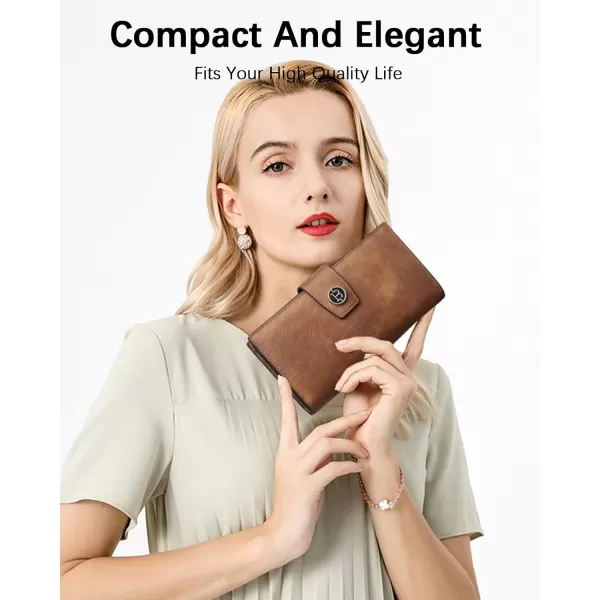 BOSTANTEN Womens Leather Wallets RFID Blocking Large Capacity Trifold Card Holder Ladies Phone Clutch