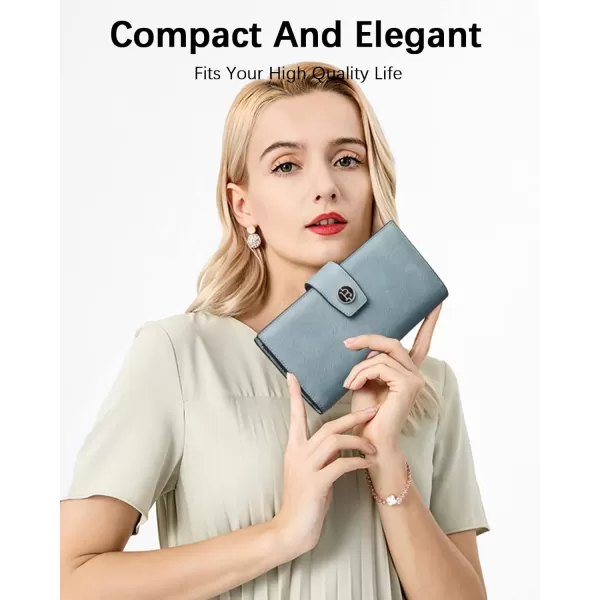 BOSTANTEN Womens Leather Wallets RFID Blocking Large Capacity Trifold Card Holder Ladies Phone Clutch