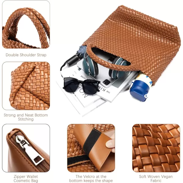 BOSTANTEN Woven Bags for Women Large Leather Tote Bag Summer Beach Travel Handbags Shopper Shoulder Bag Trendy