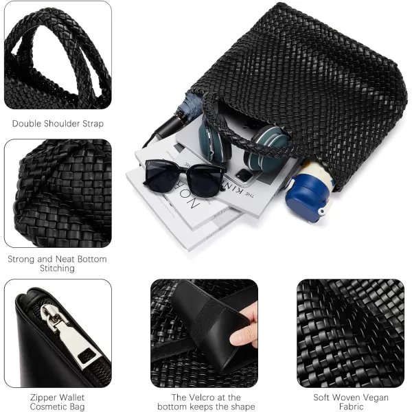 BOSTANTEN Woven Bags for Women Large Leather Tote Bag Summer Beach Travel Handbags Shopper Shoulder Bag Trendy