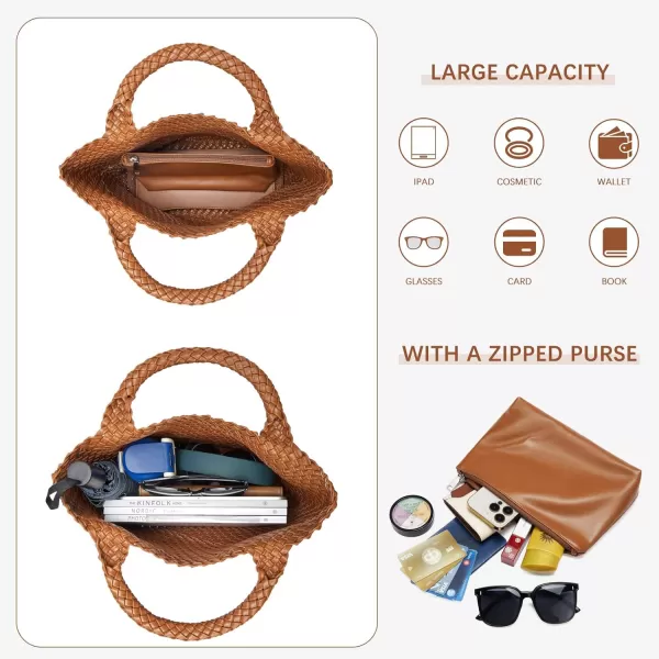 BOSTANTEN Woven Bags for Women Large Leather Tote Bag Summer Beach Travel Handbags Shopper Shoulder Bag Trendy