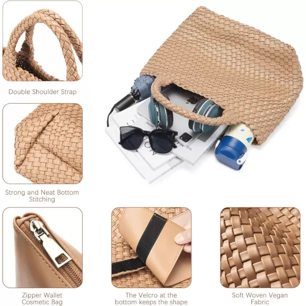 BOSTANTEN Woven Bags for Women Large Leather Tote Bag Summer Beach Travel Handbags Shopper Shoulder Bag Trendy
