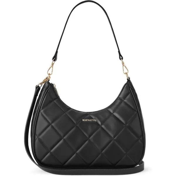 BOSTANTEN Crescent Crossbody Bags Quilted Shoulder Purses for Women with Long and Short Straps