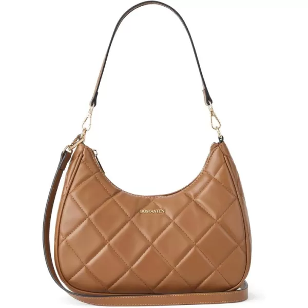 BOSTANTEN Crescent Crossbody Bags Quilted Shoulder Purses for Women with Long and Short Straps