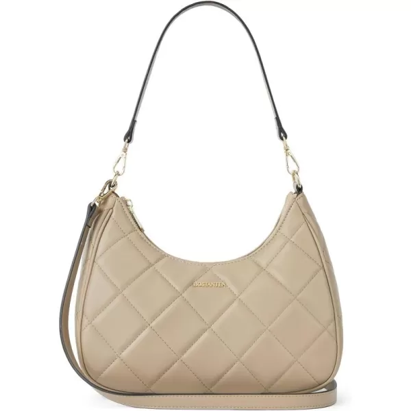 BOSTANTEN Crescent Crossbody Bags Quilted Shoulder Purses for Women with Long and Short Straps