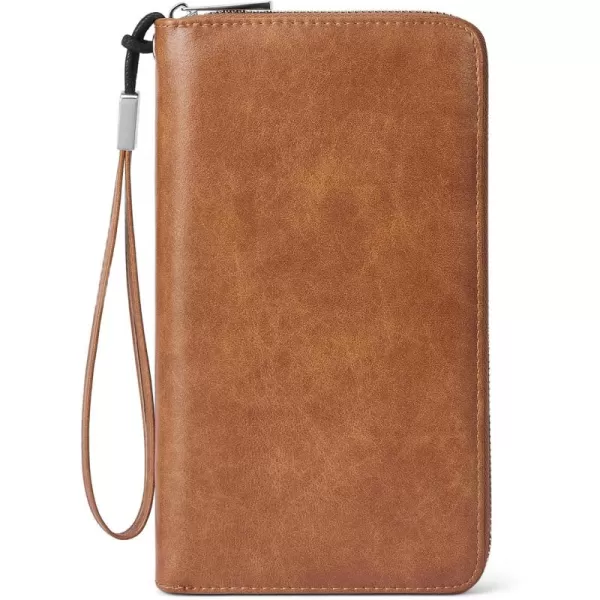 BOSTANTEN Leather Wallets for Women RFID Blocking Zip Around Credit Card Holder Phone Wristlet Clutch