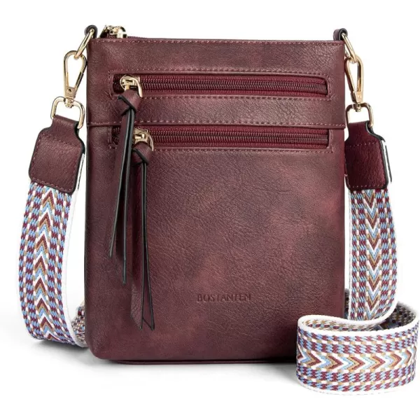 BOSTANTEN Small Crossbody Phone Purses for Women Crossbody Bags Trendy Leather Shoulder Handbag with Card Slots