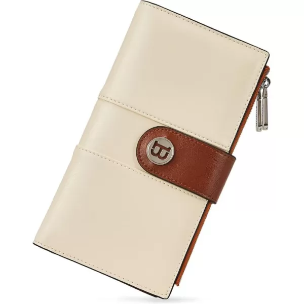 3-Beige with Brown-Double Zipper