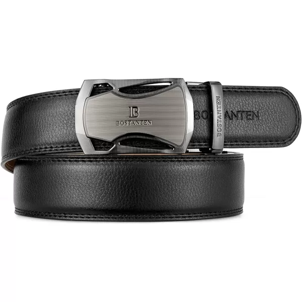 BOSTANTEN Mens Belt Leather Ratchet Belt For Men Dress and Casual with Adjustable Buckle, Trim to Fit