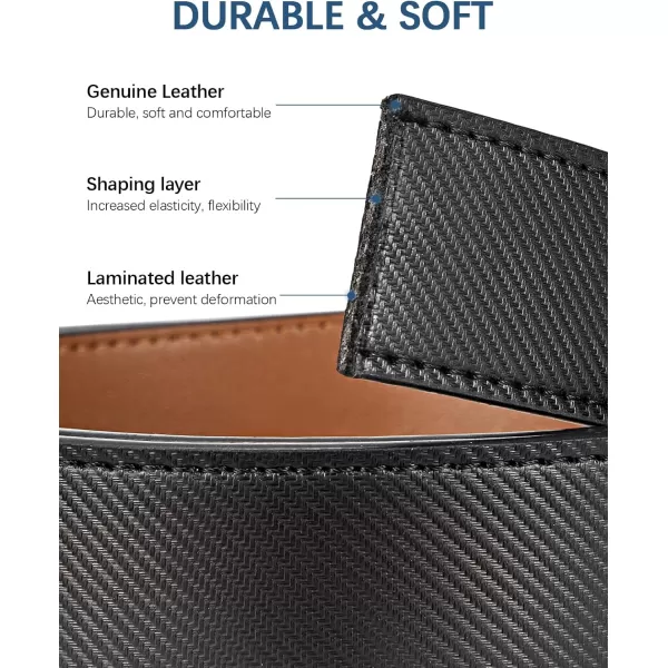 BOSTANTEN Mens Belt Leather Ratchet Belt For Men Dress and Casual with Adjustable Buckle, Trim to Fit