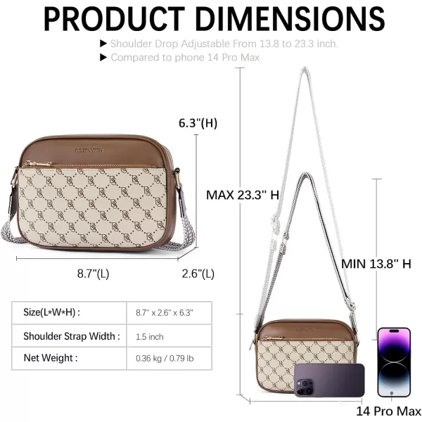 BOSTANTEN Quilted Crossbody Bags for Women Vegan Leather Purses Small Shoulder Handbags with Wide Strap